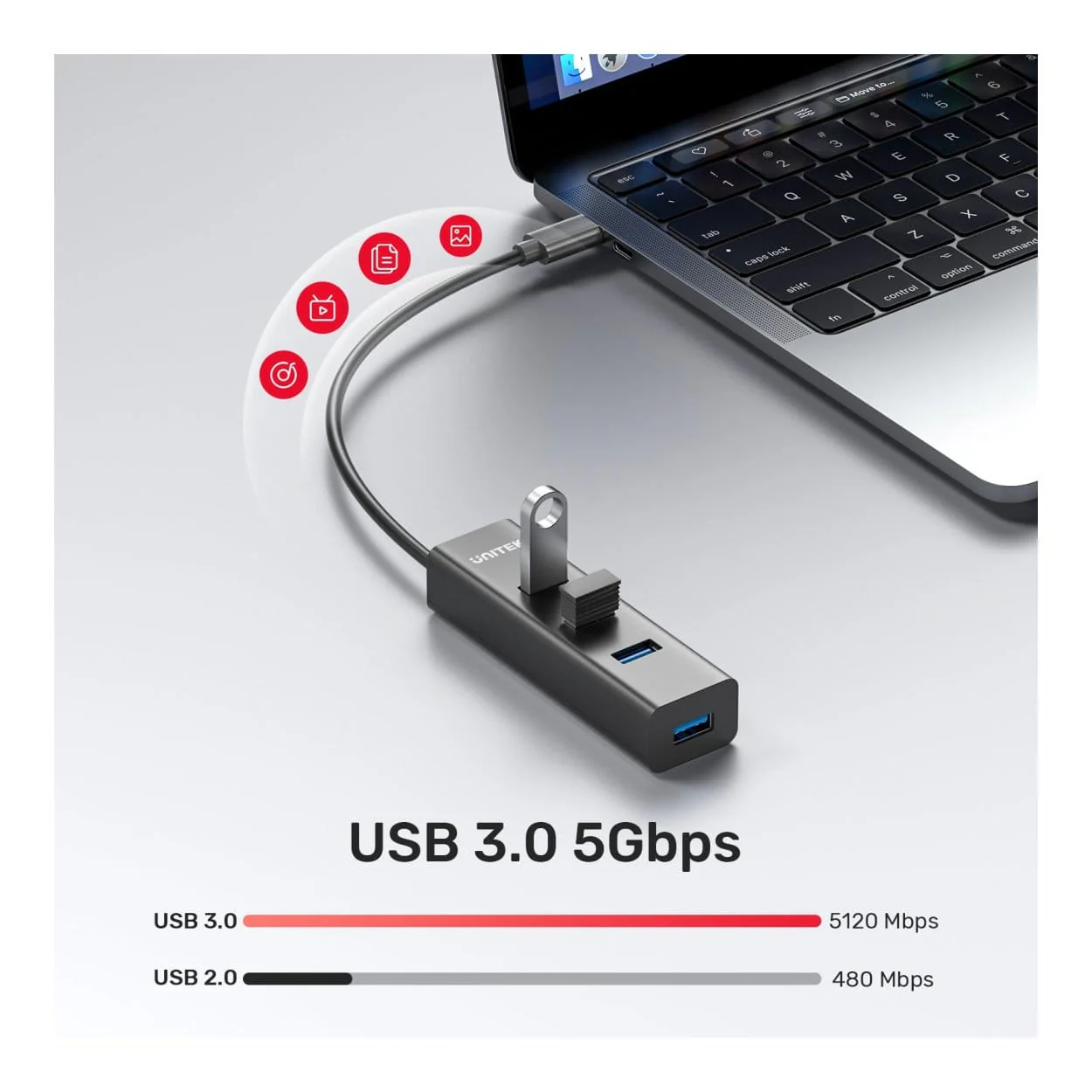 Unitek 4-in-1 Type-C Hub Y-3089Z01 - Image 7