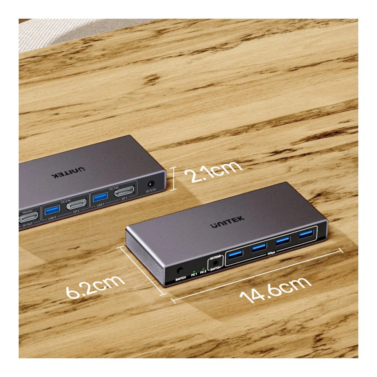 Unitek 4-port 5Gbps DP KVM Switch V1310AGY01-UK - Image 7