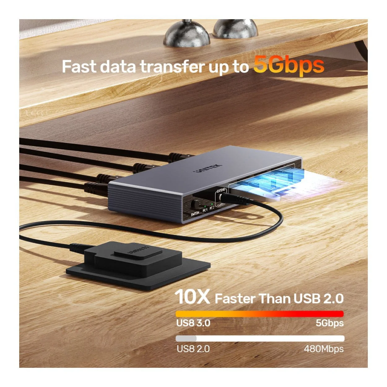 Unitek 5Gbps HDMI KVM Switch V1309AGY01-EU - Image 4