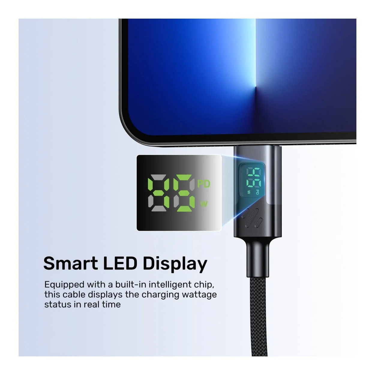 Unitek 60W Type-C Male to Male Charging Cable 2m with LED Display C14158ABK-2M - Image 8