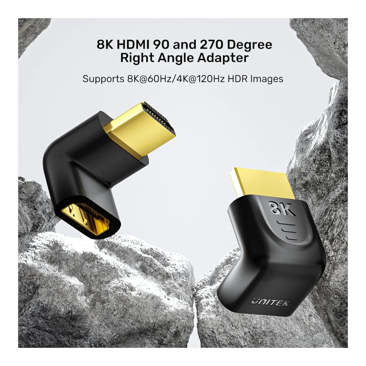 Unitek 8K HDMI Right Angle Adapter A1046ABK03 - Image 4