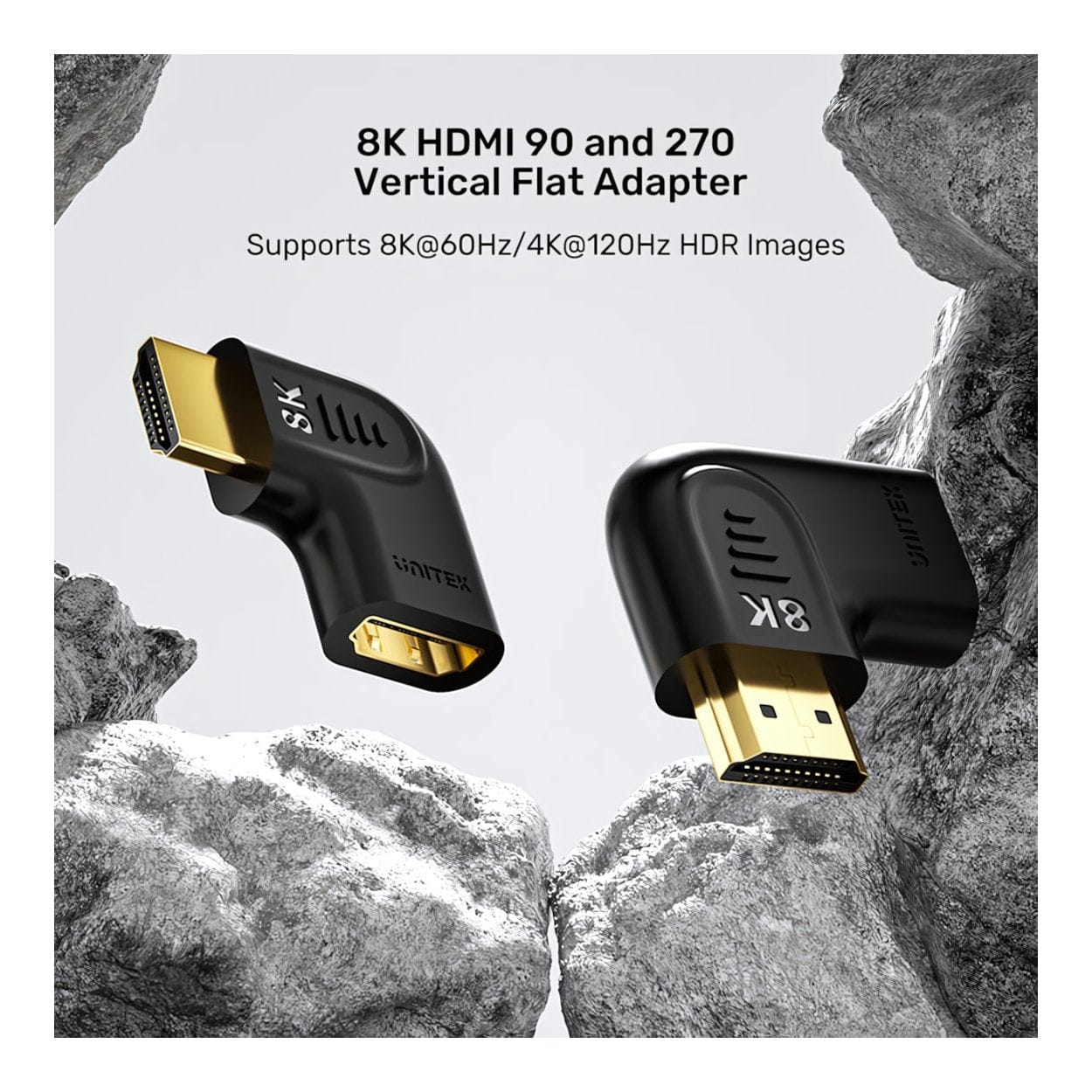Unitek 8K HDMI Vertical Flat Adapter A1047ABK03 - Image 3