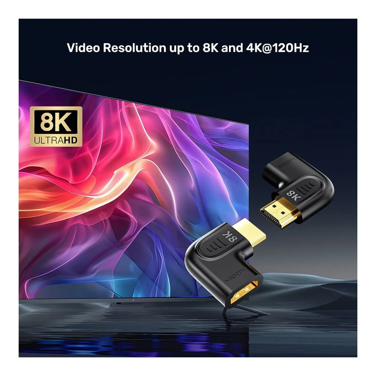 Unitek 8K HDMI Vertical Flat Adapter A1047ABK03 - Image 5