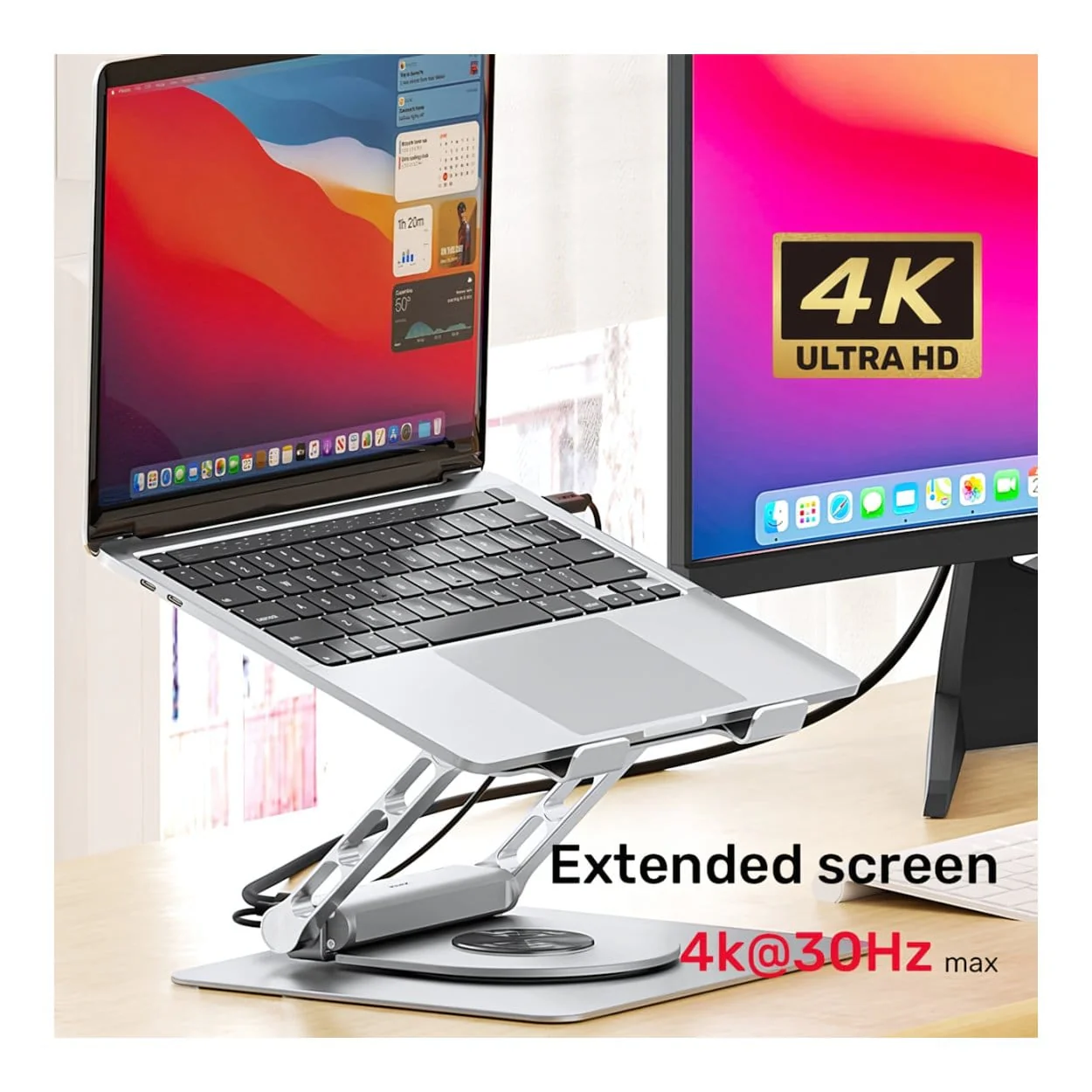 Unitek D1109B01 Notebook Stand with Detachable USB-C Hub - Image 6
