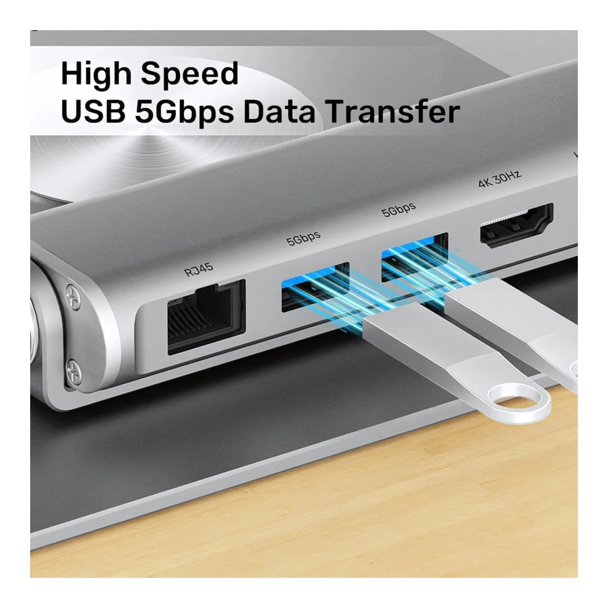 Unitek D1109B01 Notebook Stand with Detachable USB-C Hub - Image 8