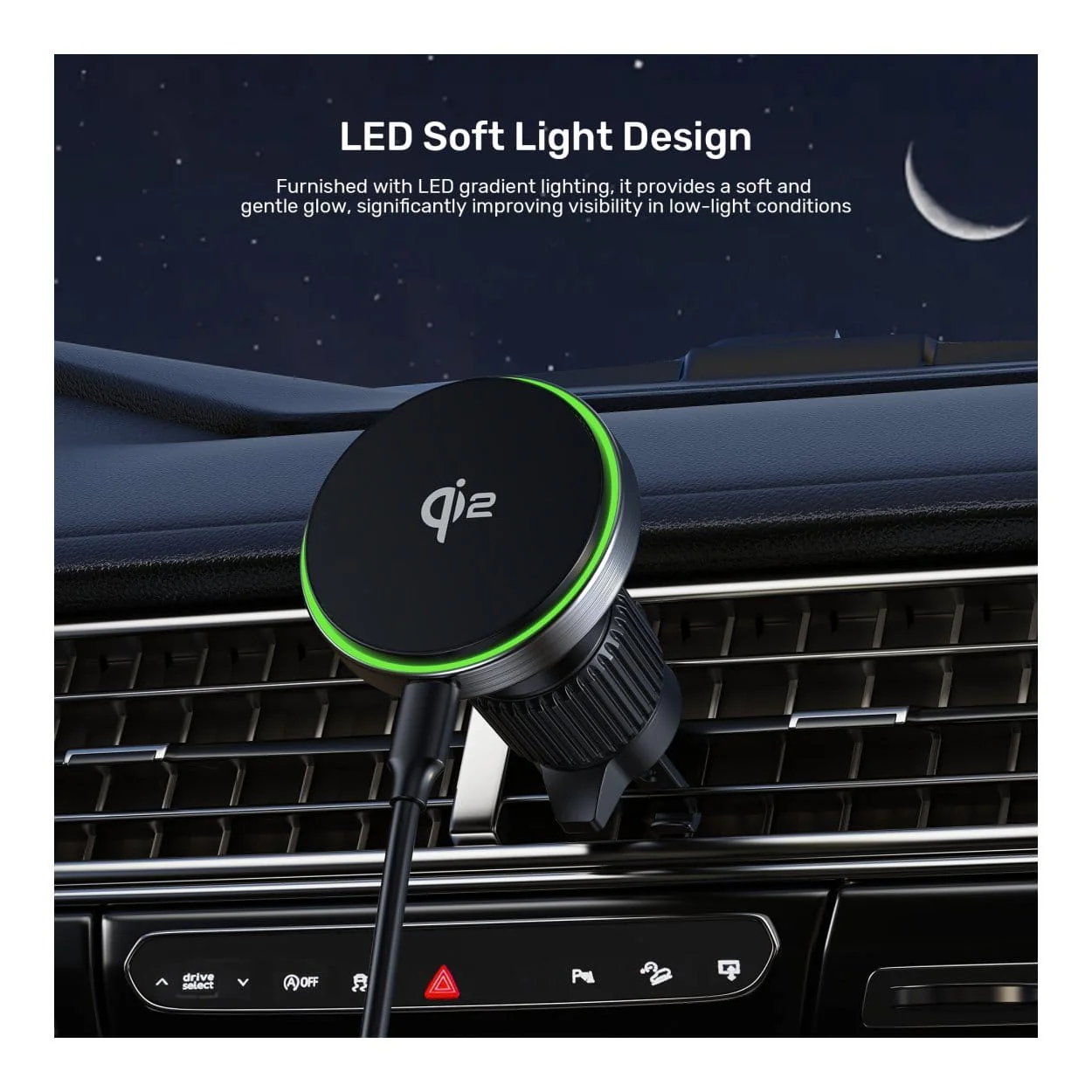 Unitek Qi2 15W Magnetic Wireless Car Charger Black P1404ABK01 - Image 11