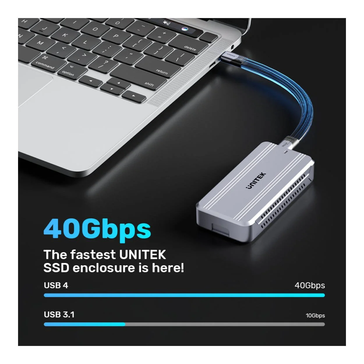 Unitek SolidForce Reefer TurboCool M.2 USB4 SSD Enclosure S1242AGY01 - Image 11