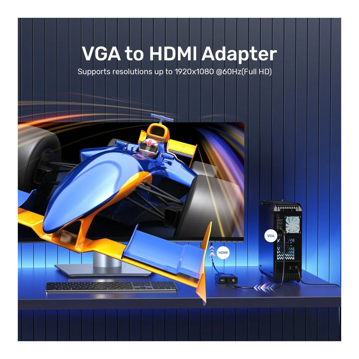 Unitek VGA to HDMI Adapter V1112ABK01 - Image 4