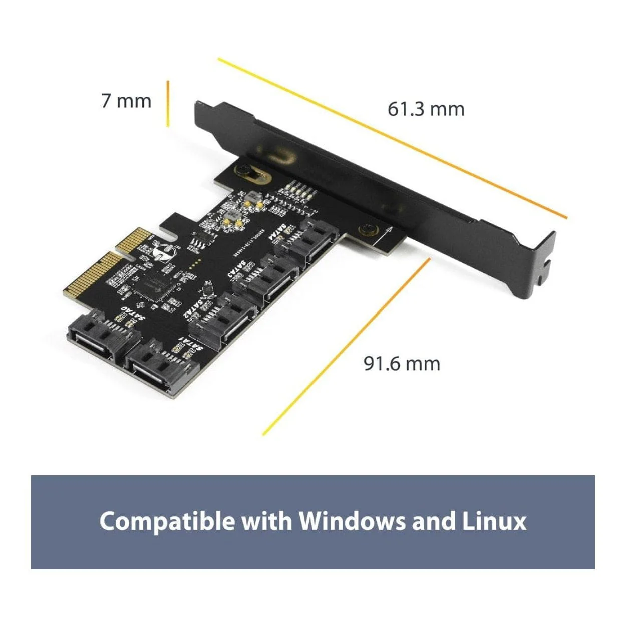 Vantec 5-port SATA 6Gbps PCIe Internal Card UGT-ST655 - Image 6