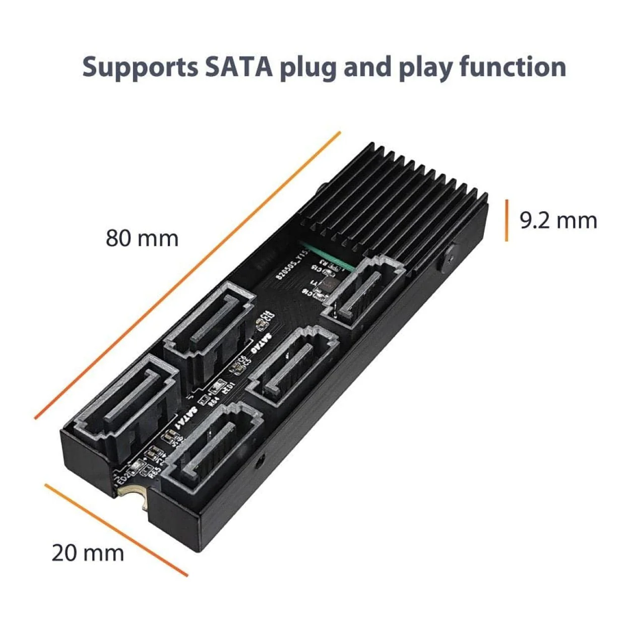 Vantec M.2 PCIe Gen3x2 B+M Key to 5-port SATA Expansion Card UGT-M2670 - Image 4