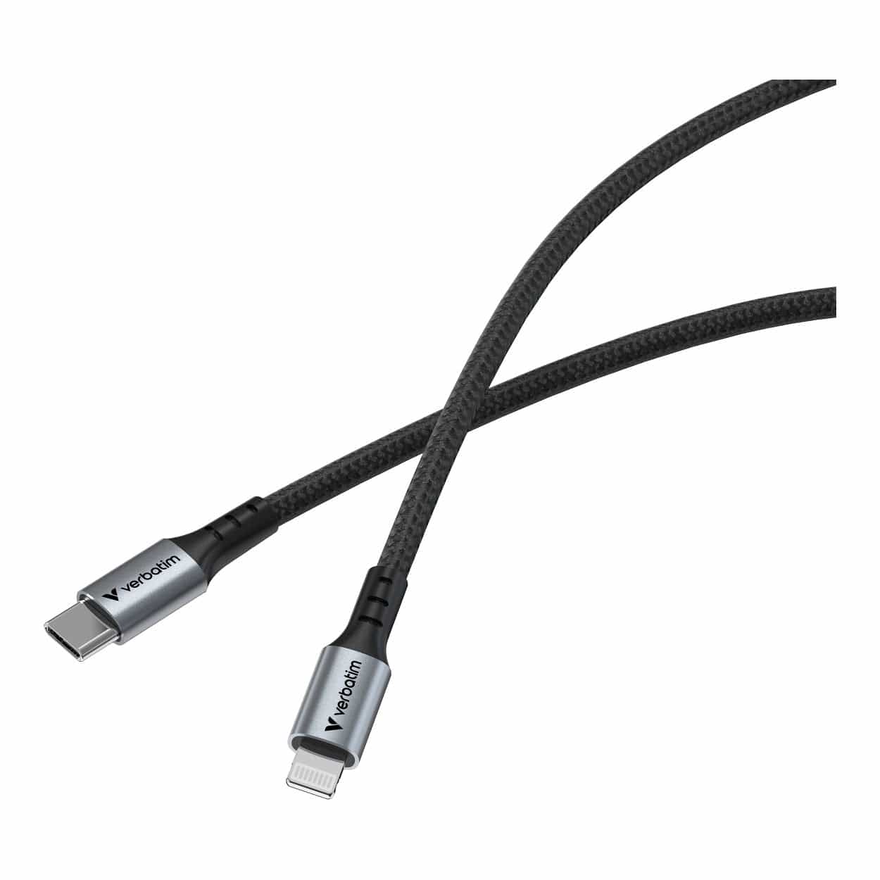 Verbatim 1.2m USB-C to Lightning 60W Cable Black 31844 - Image 3