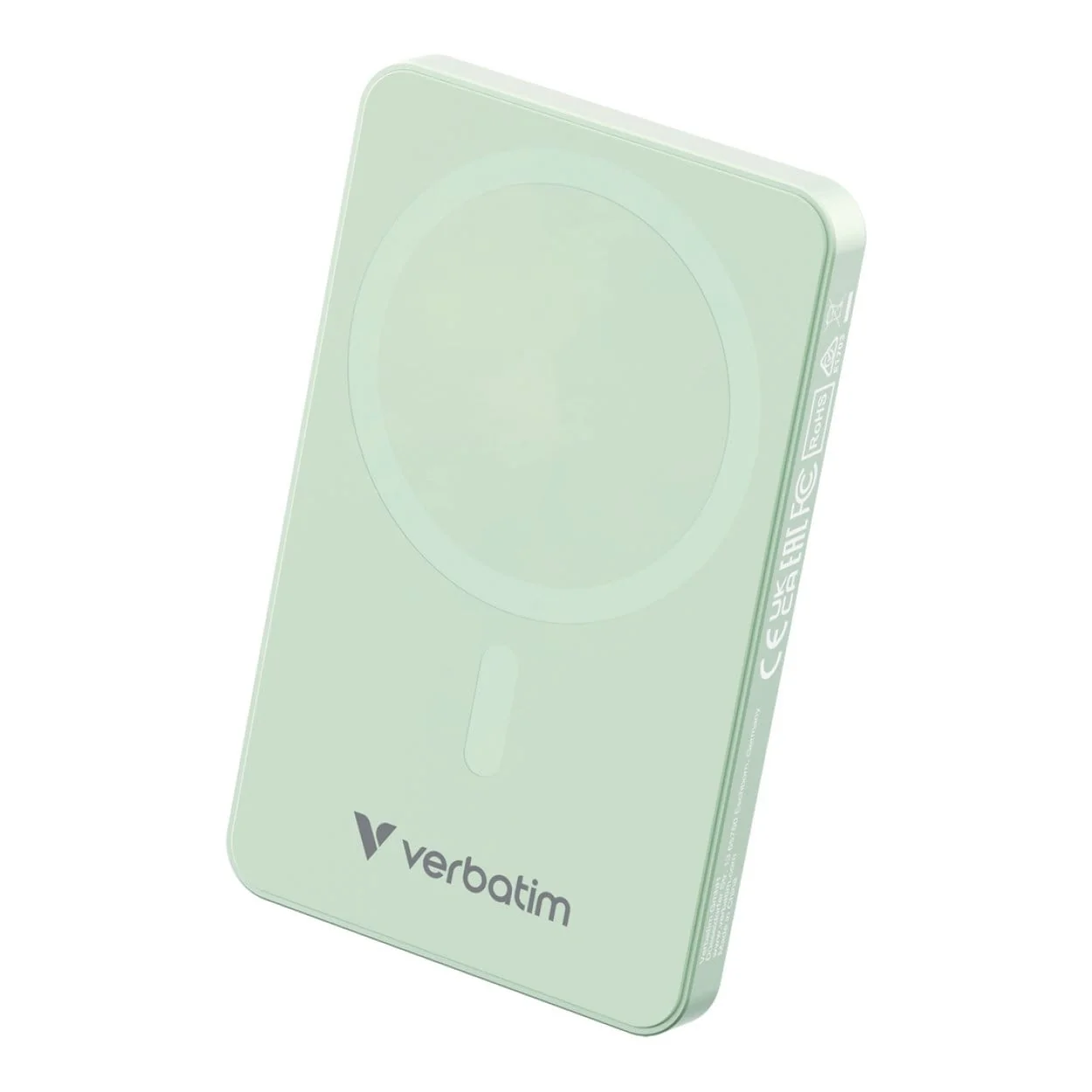 Verbatim Charge n Go Essentials 5000mAh Magnetic Wireless Powerbank Green 32226 - Image 3