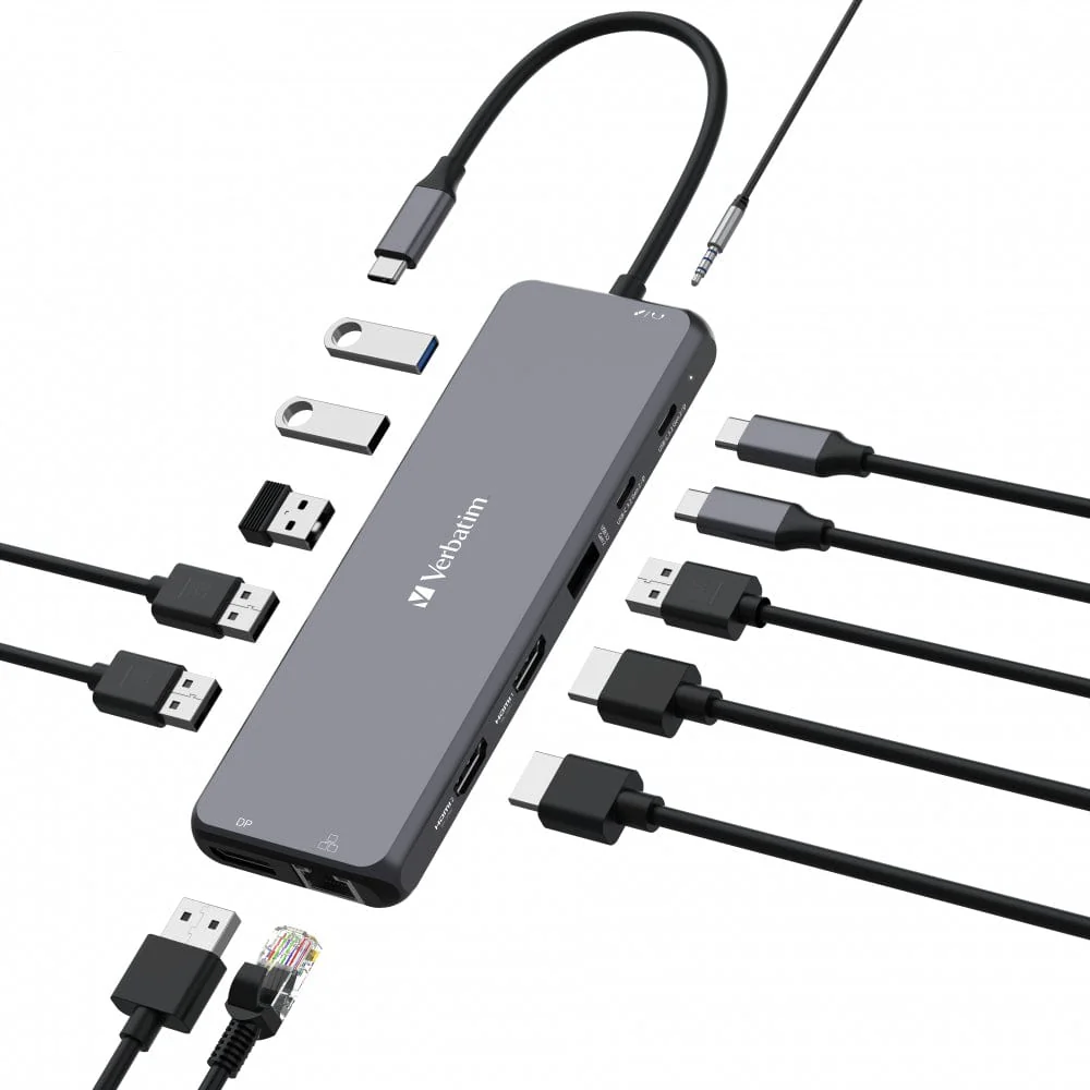 Verbatim CMH-13 13-in-1 Type-C Hub Silver 32153 - Image 3