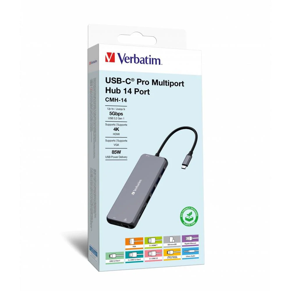 Verbatim CMH-14 14-in-1 Type-C Hub Silver 32154 - Image 5