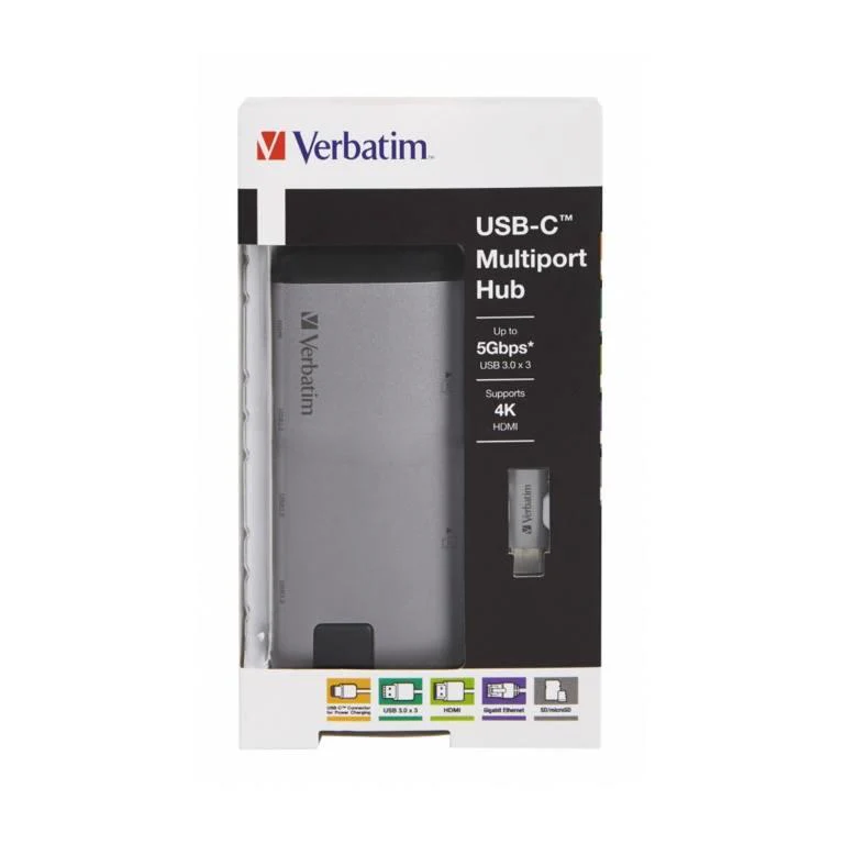 Verbatim USB-C 8-in-1 Multiport Hub 49142