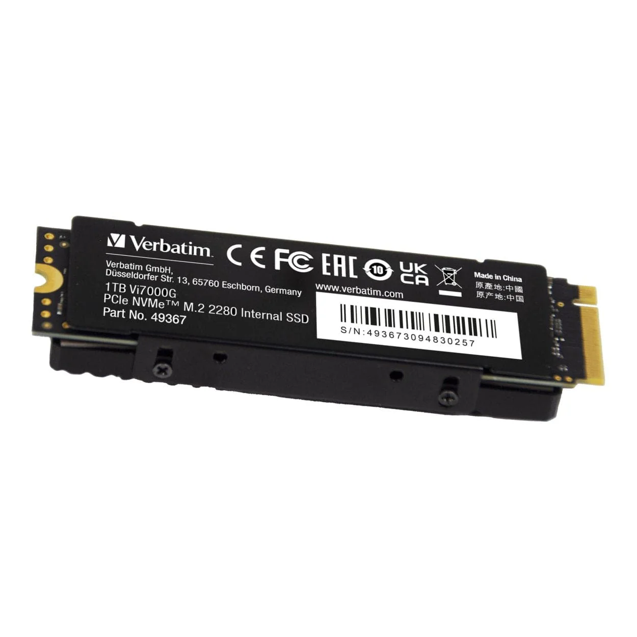 Verbatim Vi7000G 1TB M.2 2280 PCIe Gen 4x4 NVMe Internal SSD 49367 - Image 3