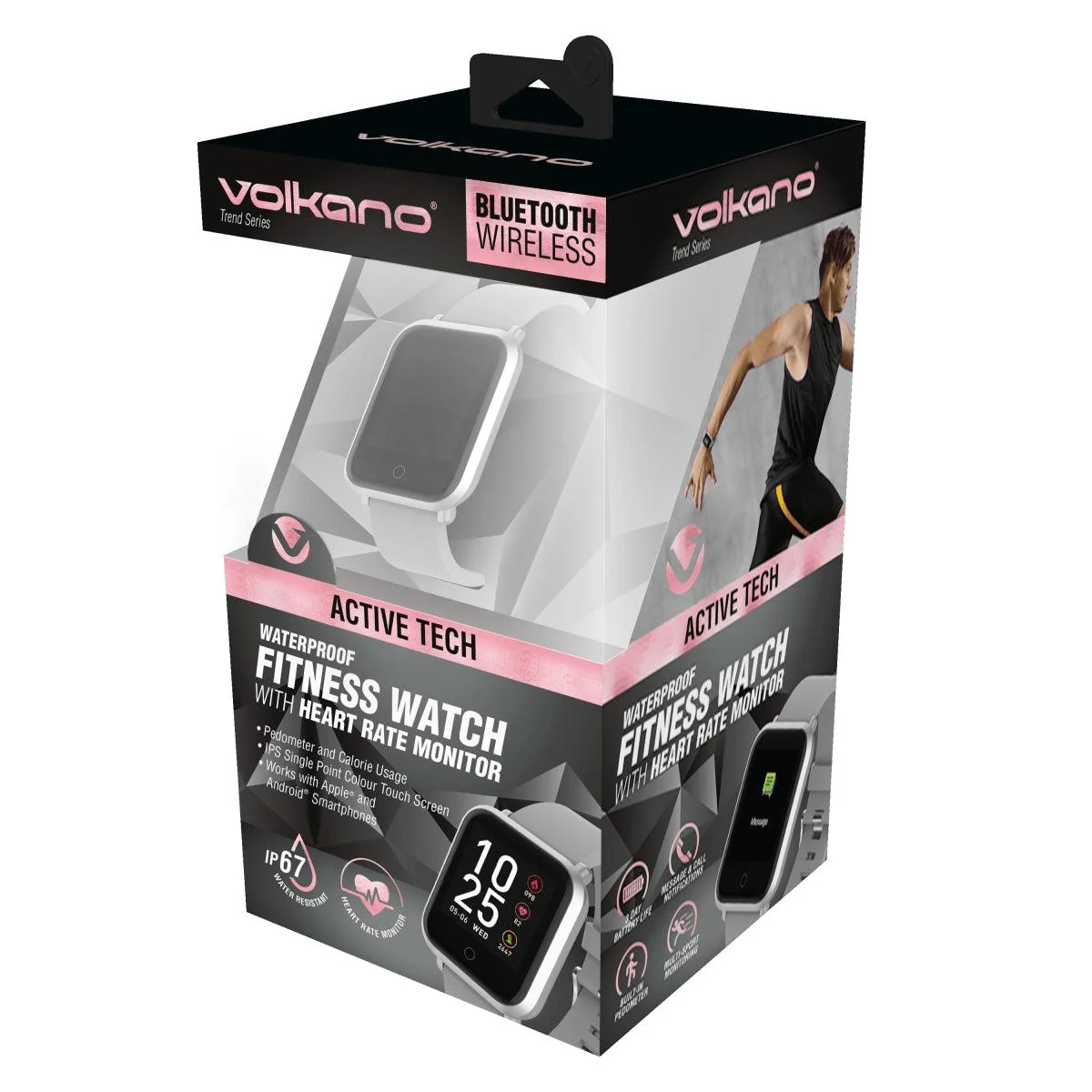 Volkano Active Tech Serene Series Watch with Heart Rate Monitor Silver VK-5072-SL