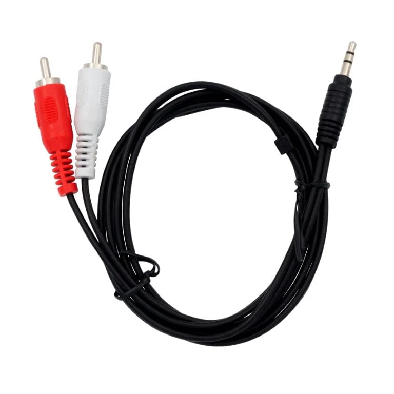 Volkano Aux to 2-RCA Lead Cable 1.2m VK-4424-BK - Image 2