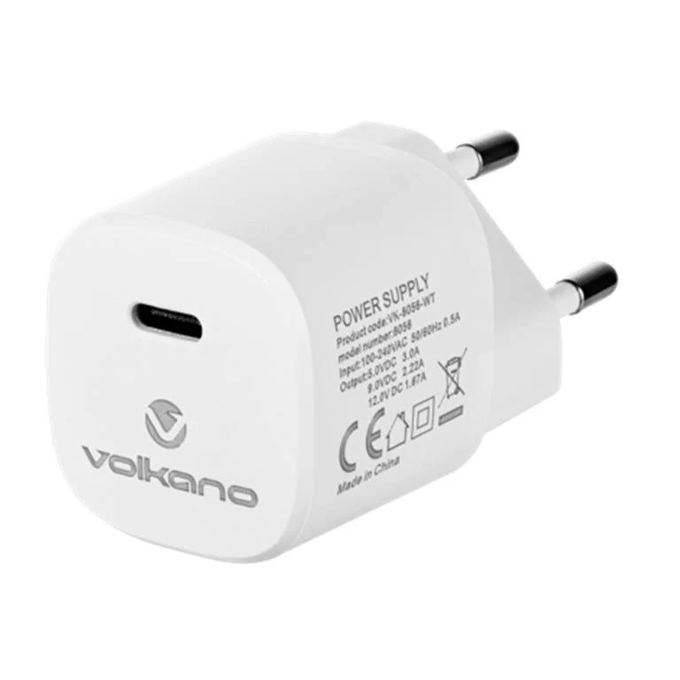 Volkano Dyna Ultra Compact PD 20W Fast Wall Charger VK-8056-WT - Image 2