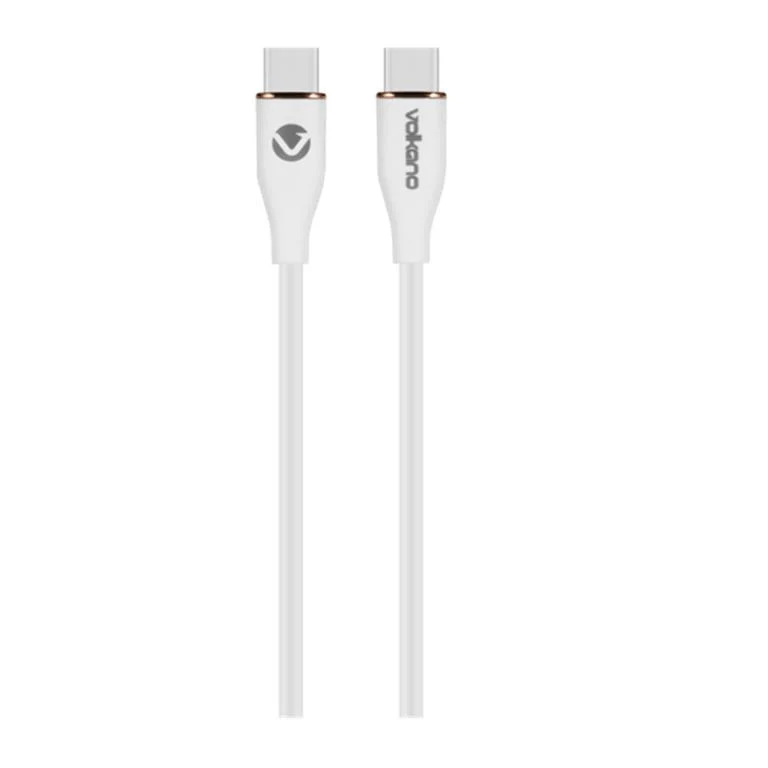 Volkano Flexi Series Type-C Male to Male 60W Cable 1.5m White VK-20265-WT
