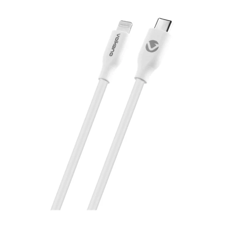 Volkano Flexi Series Type-C to MFI Lightning 27W Cable 1.5m White VK-20267-WT - Image 2