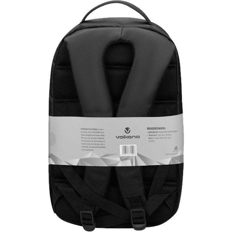Volkano Focus Series 15.6-inch Notebook Backpack and Wireless Mouse VK-9193-BK - Image 2
