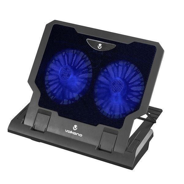 Volkano Glacier Series Upright Notebook Cooling Stand with Dual Fans VK-20053-BK - Image 3