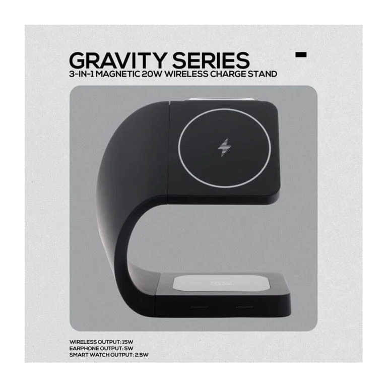 Volkano Gravity 3-in-1 Wireless Charger VK-8401-BK - Image 2