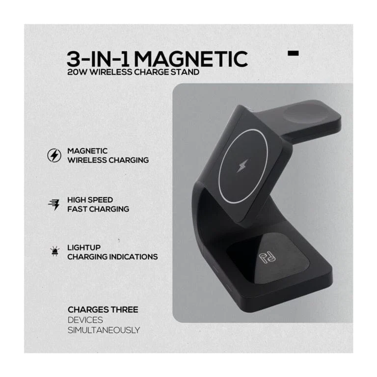 Volkano Gravity 3-in-1 Wireless Charger VK-8401-BK - Image 3