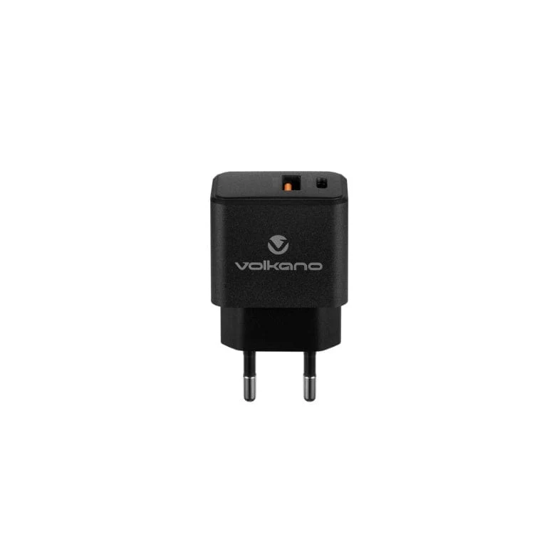 Volkano On-The-Go 2-in-1 20W PD Wall Charger Adapter VK-PDQ-302-BK - Image 2