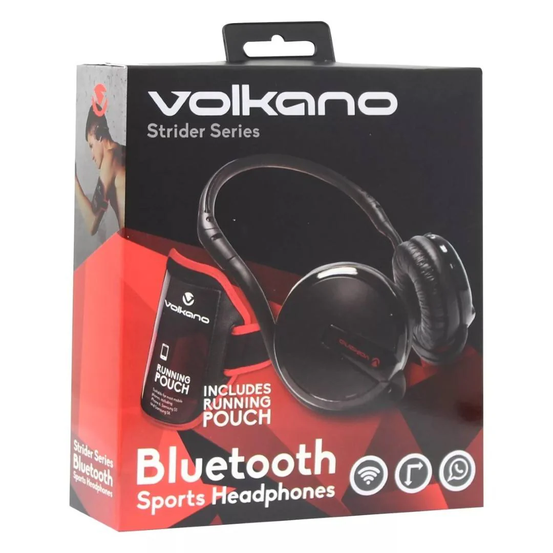 Volkano Strider Series Bluetooth Headphone with Pouch VB-503BK - Image 3