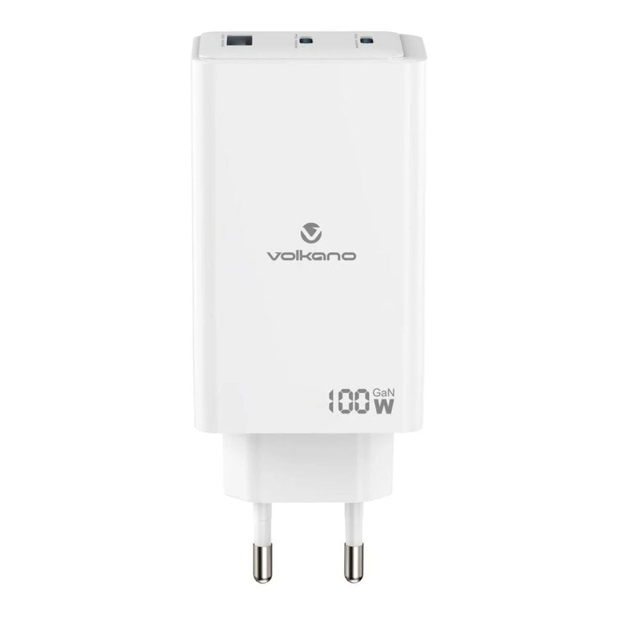 Volkano WattPro Series Triple Port 100W GanN Wall Charger White VK-8068-WT - Image 2