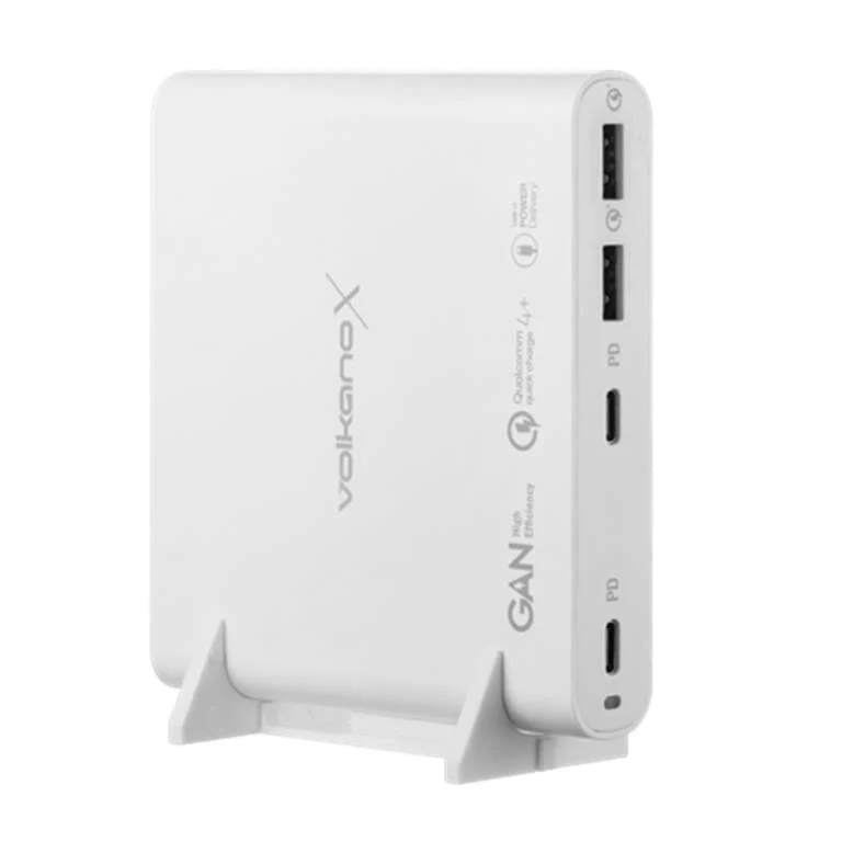 VolkanoX Boost Series 120W Multiport GaN Notebook Charger White VKX-8040-WT