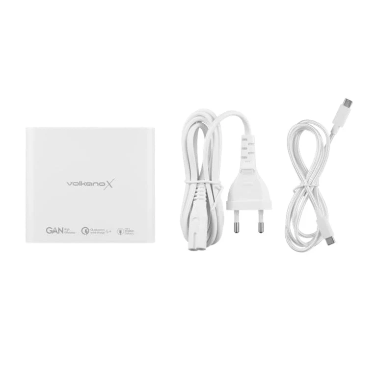 VolkanoX Boost Series 120W Multiport GaN Notebook Charger White VKX-8040-WT - Image 2