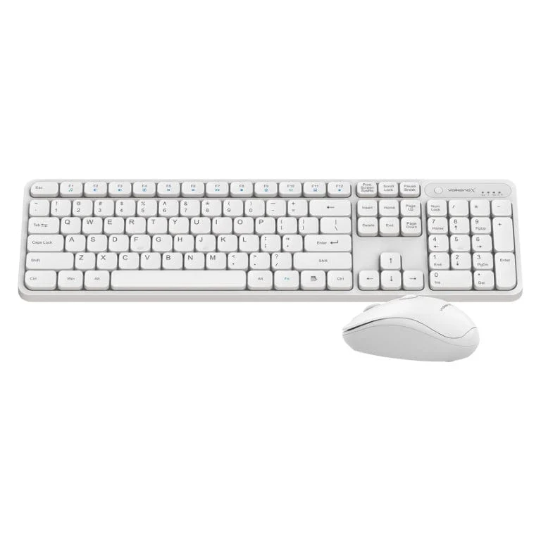 VolkanoX Garnet Series Wireless Keyboard and Mouse Combo White VKX-20008-WT - Image 2
