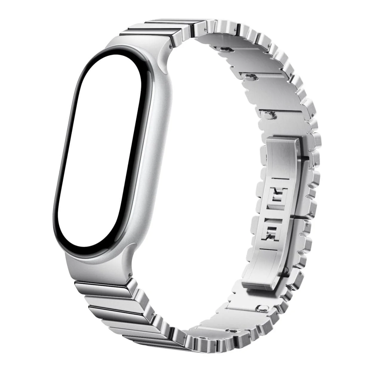 Xiaomi Smart Band 10 Asymmetrical Metal Strap Silver BHR07YHGL - Image 2