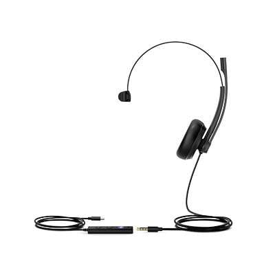Yealink UH34-Mono USB-C Special Edition Teams Wired Headset with Leather Cushions