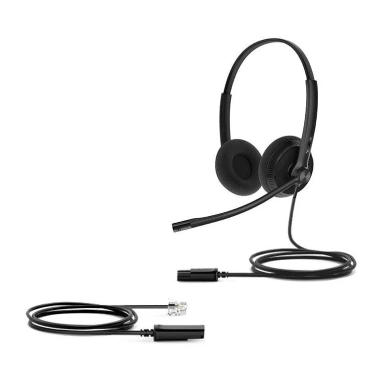 Yealink YHS34 Lite Dual Wired Headset with QD to RJ-9 port 1308029 - Image 2