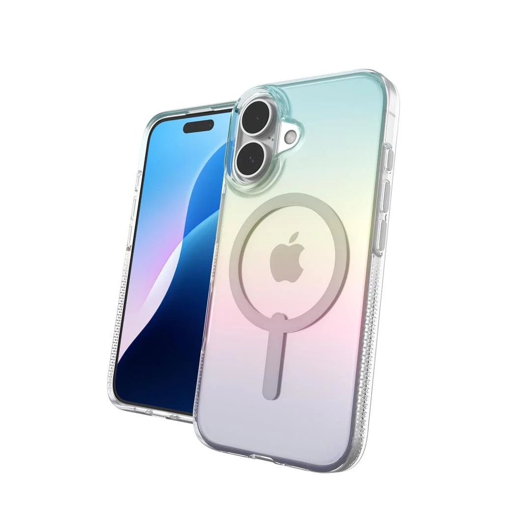 ZAGG Milan Snap MagSafe Wireless Charging Compatible Case for iPhone 16 Raven Feather 702315110