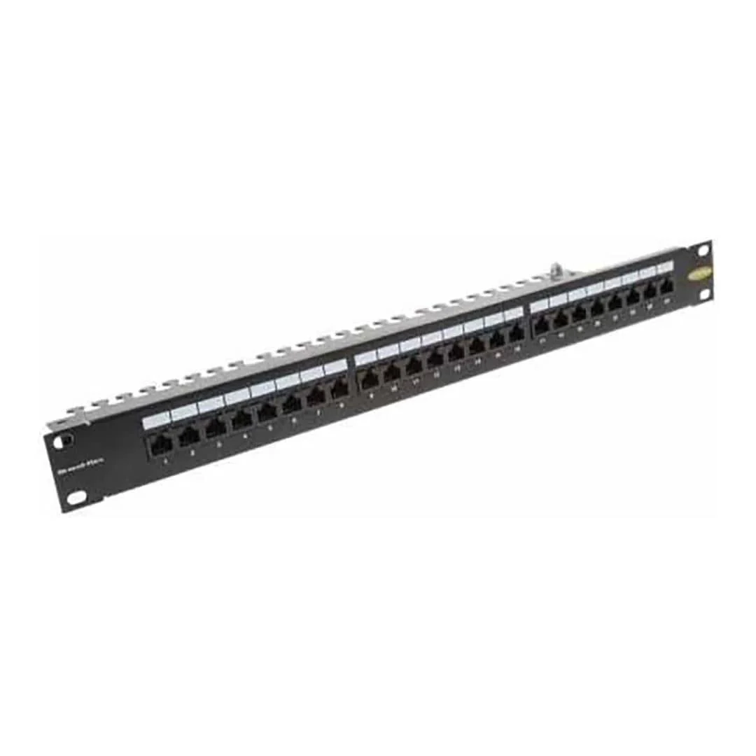 Zone 24-Port CAT6 Populated 1U Patch Panel U-PA24T-6C
