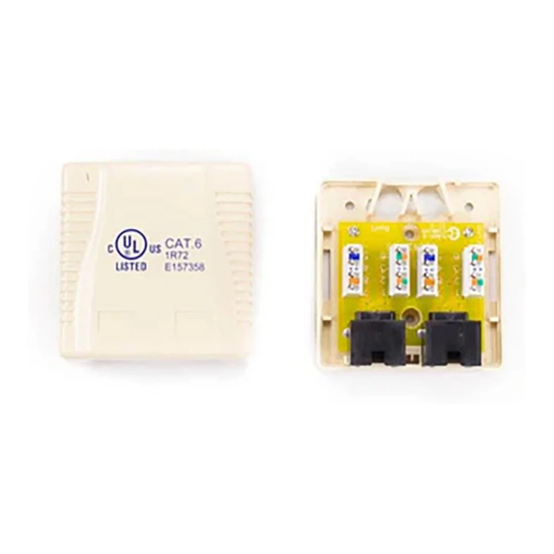 Zone CAT5E RJ45 Single Network Box White U-JE342RCE-USM